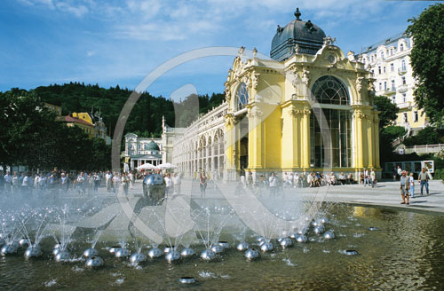 Kolonade und singender Brunnen, Marienbad, Tschechien