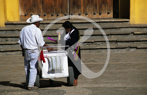Eisverkäufer, San Cristóbal de las Casas, Chiapas, Mexiko
