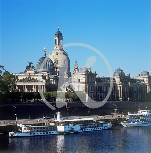Frauenkirche, Neue Kunstverein, Brühlsche Terrasse, Dresden