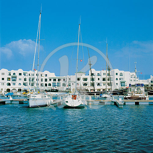 Blick auf den Yachthafen, Port El Kantaoui, Tunesien