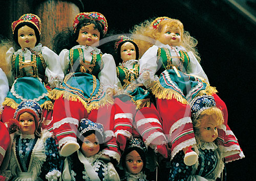 Budapest, Puppen aus Ungarn, Souvenirs, Ungarn