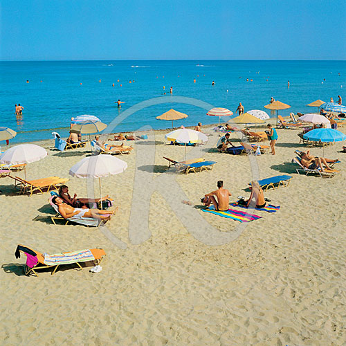 Strand von Rethymnon, Insel Kreta, Griechenland