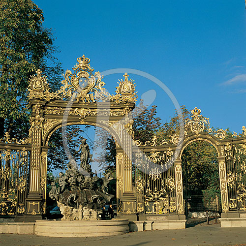 Schmiedeeiserne Gitter, Brunnen, Place Stanislas, Nancy