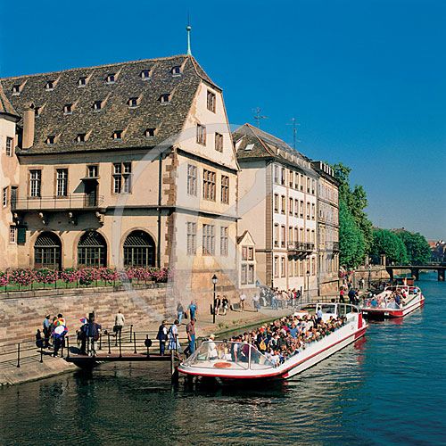 Stadtführung mit dem Boot auf der Ill, Straßburg/Strasbourg