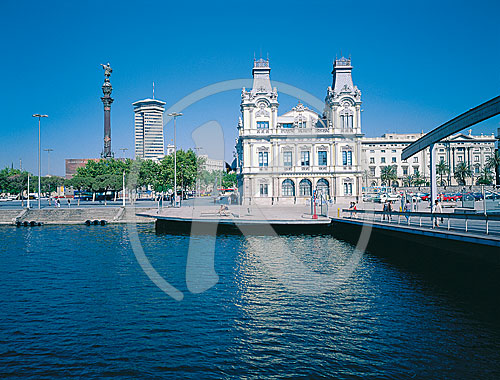 Barcelona, Spanien, Katalonien, Port Vell mit Kolumbus-Denkmal