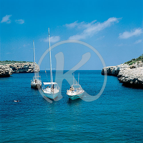 Bucht der Cala sa Nau bei Cala D'Or, Mallorca, Balearen, Spanien