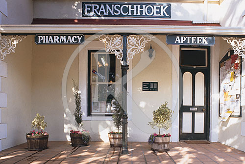 Franschhoek, Apotheke in Franschhoek, Südafrika, Afrika
