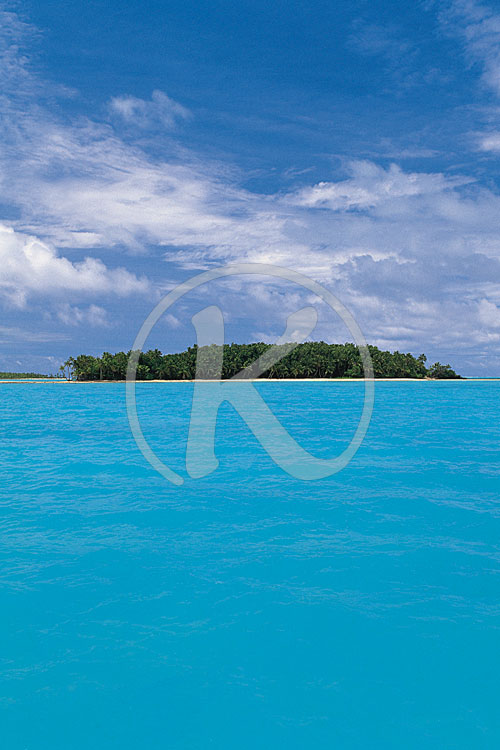 Cook Islands, Unbewohnte Insel (Motus) in der Lagune von Aitutak