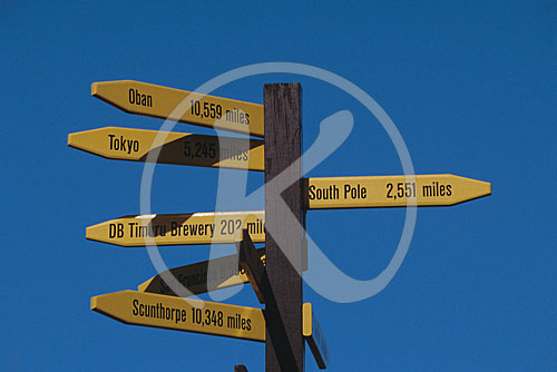 Neuseeland, Stewart Islands, Wegweiser