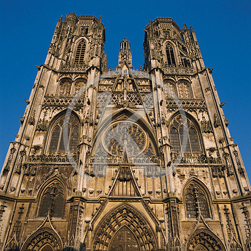 Fassade der Kathedrale St. Etienne, Toul, Lothringen, Frankreich
