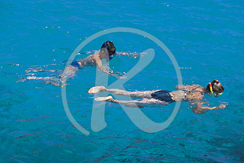 Menschen, Schnorchler im Meer