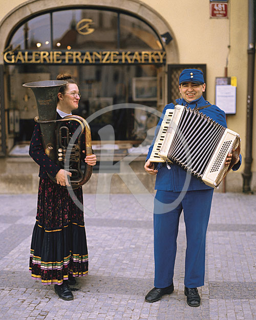 Musizierender Soldat Schweig, Prag, Tschechien