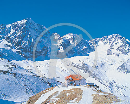 Schaubachhütte, Zebru und Ortler, Südtirol, Königsspitze, Italie