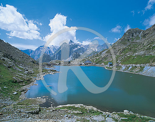 Passhöhe, Großer St. Bernhard Pass, Wallis, Schweiz