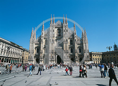 Piazza del Duomo und Dom, Mailand, Milano, Italien