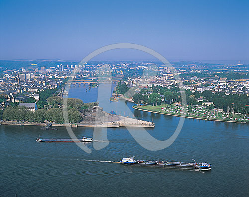 Deutsches Eck, Koblenz, Rheinland-Pfalz, Deutschland