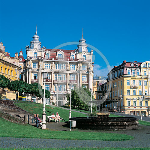 Goetheplatz, Hotel Hvezda, Marienbad, Tschechien
