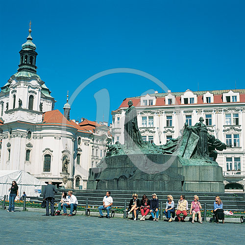 Jan-Hus Denkmal am Altstädter Ring, Prag, Tschechien