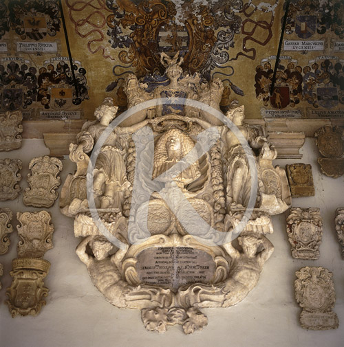 Wappenschilder im Innenhof, Palazzo Bo, Universität, Padua, Vene