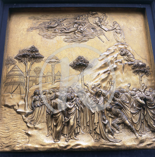 Auschnitt Geschichte Moses, Ghiberti Tor des Paradieses am Bapti