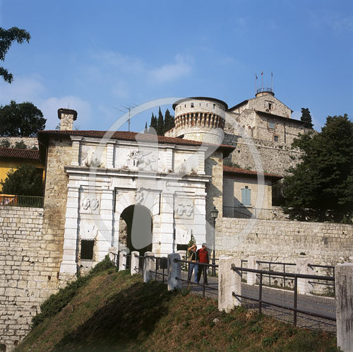 Burg der Visconti, Cidneo Hügel, Brescia, Lombardei, Italien