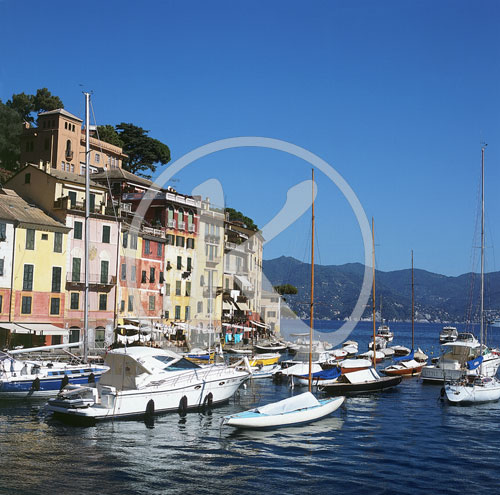 Fischerhafen, Portofino, Ligurien, Riviera di Levante, Italien