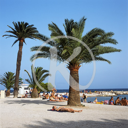 Strand, Plage d'Afrique (Petite Afrique), Beaulieu-sur-Mer, Côte