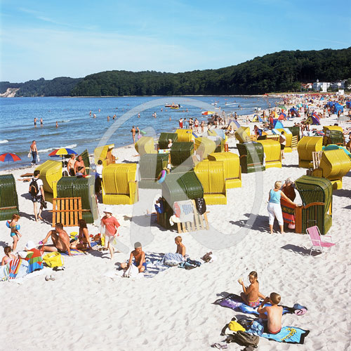Strand und Strandkörbe, Seebad Binz