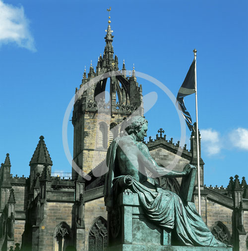 St Gile's Cathedral, David Hume Denkmal, Edinburgh