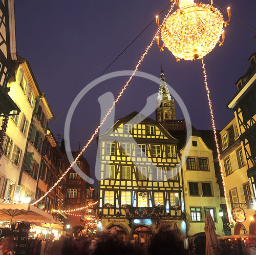 Weihnachtsmarkt,  Ferkelmarkt, Straßburg, Elsaß, Frankreich