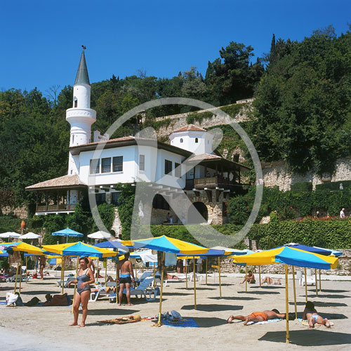 Minarett, Schloss Tichoto Gnesdo, Baltschik