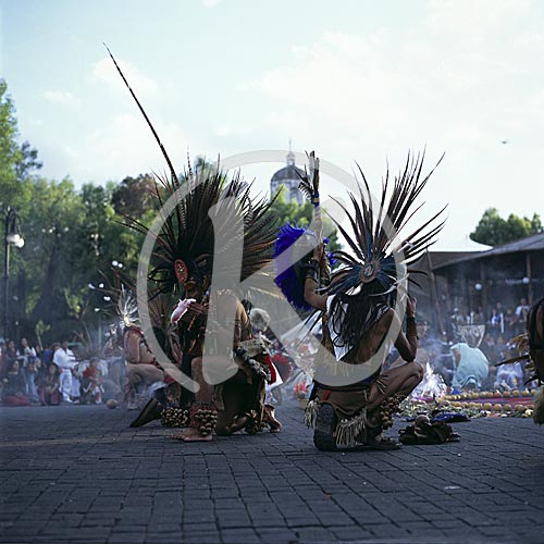 Folkloredarbietung, Coyoacán, Plaza Hidalgo, Mexiko City, Mexiko