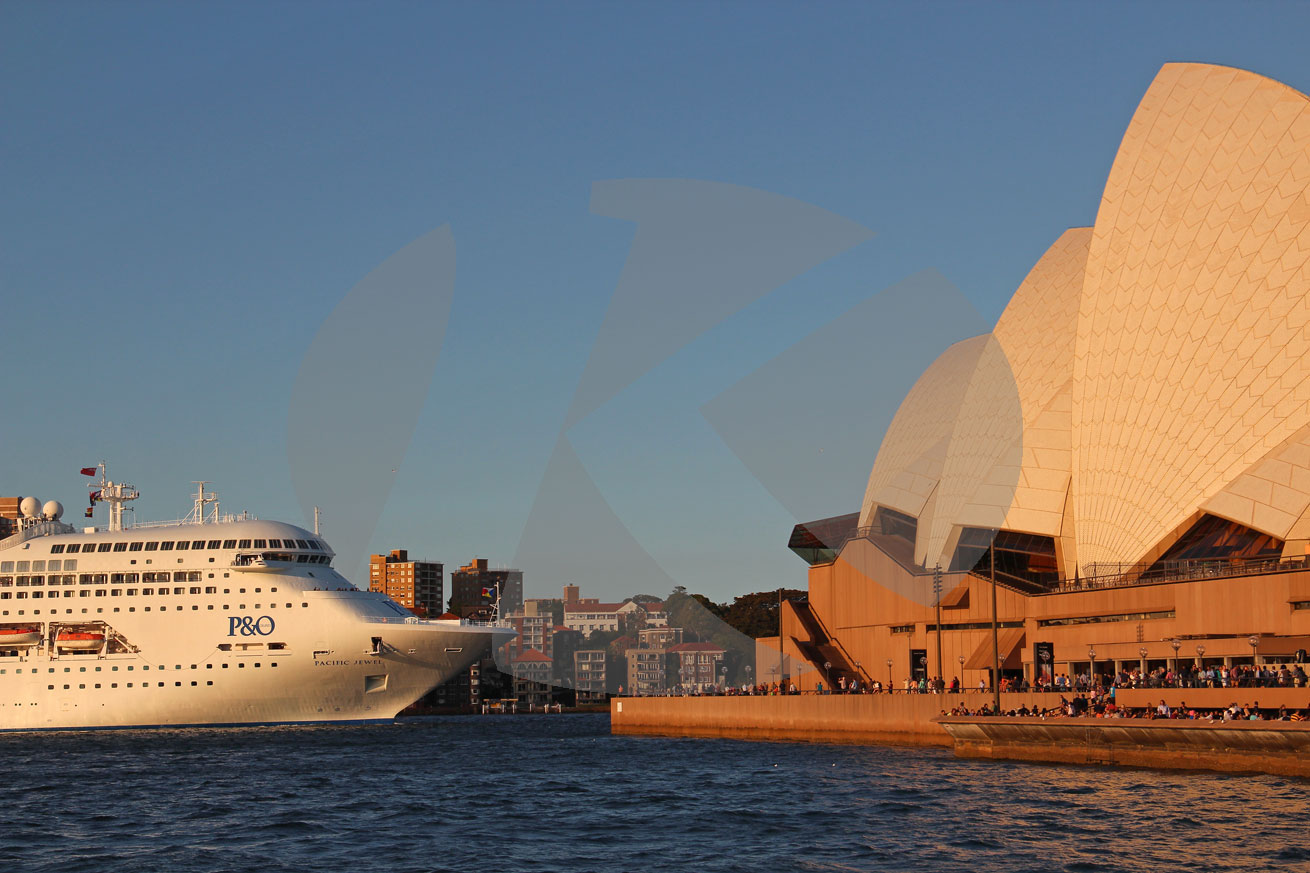 P&O Pacific Jewel, Opera House, Kreuzfahrtschiff, Sydney