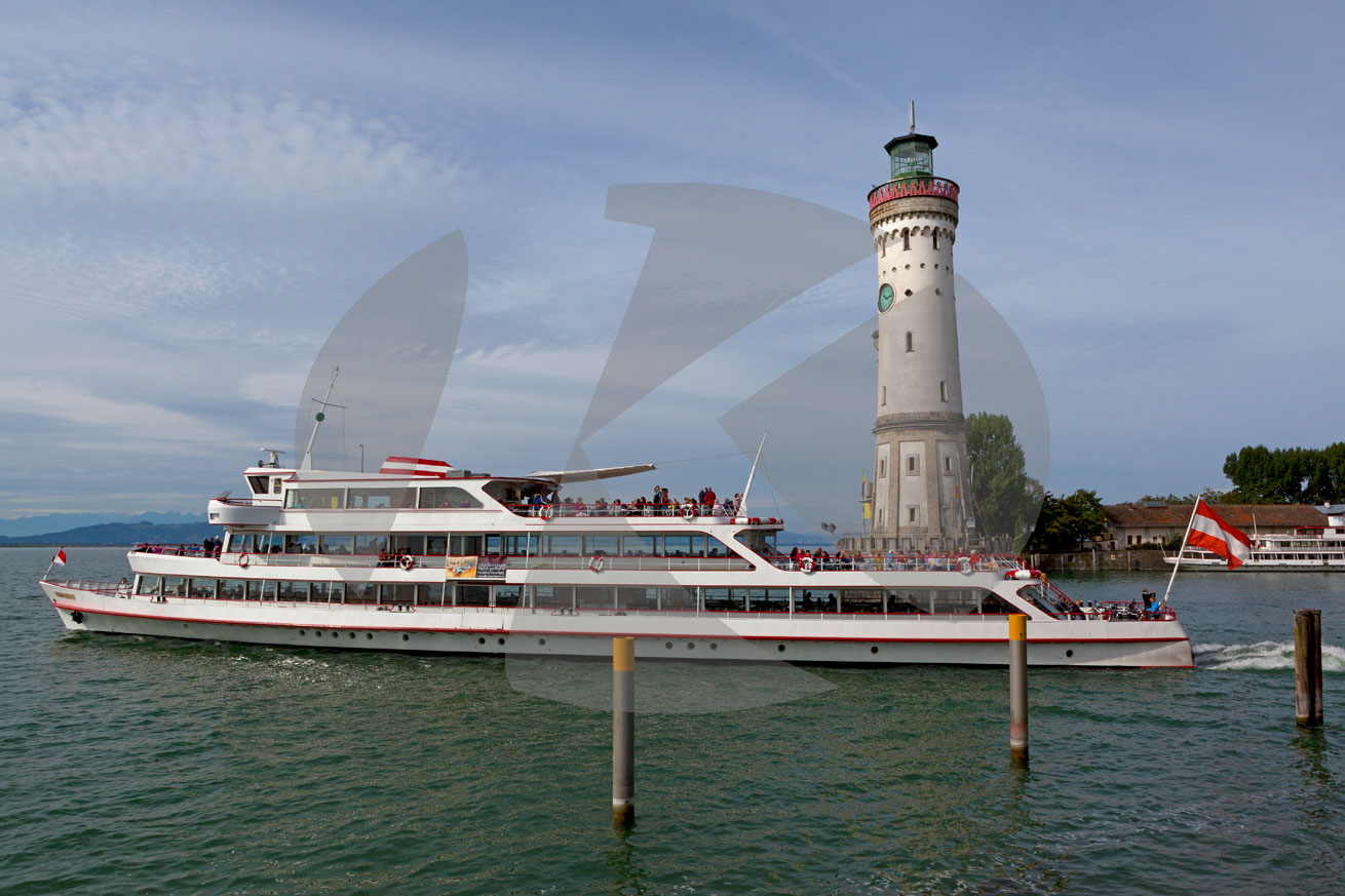 Ausflugsdampfer Vorarlberg, Leuchtturm, Lindau