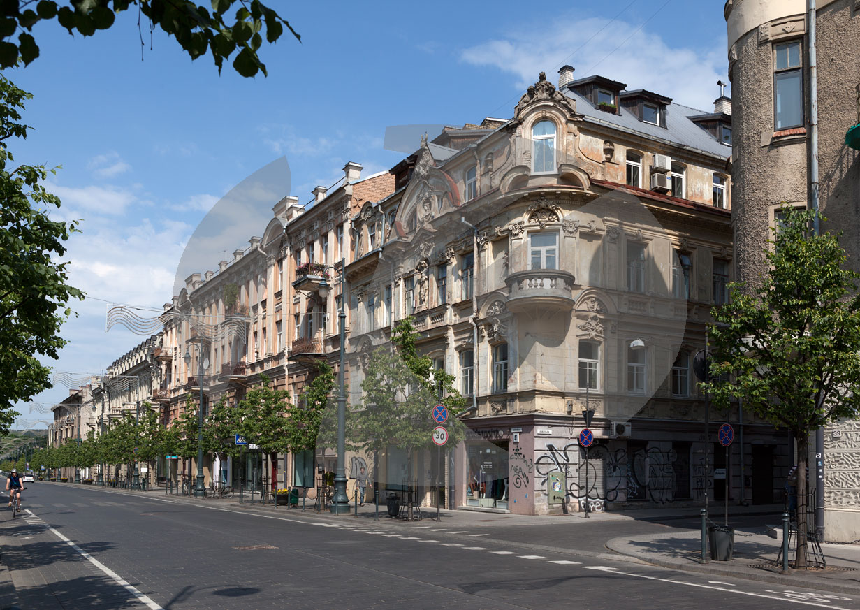 Barocke Gebäude in der Gedimino-Prospekt, Vilnius