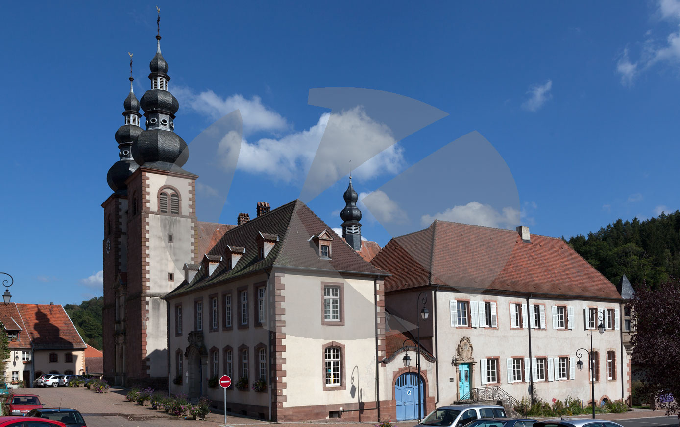 Barockkirche, Presbyterium, ehemaliges Priorat, Saint-Quirin