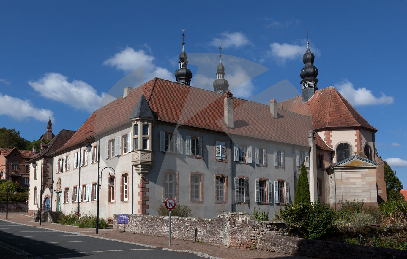 Barockkirche, Presbyterium, ehemaliges Priorat, Saint-Quirin