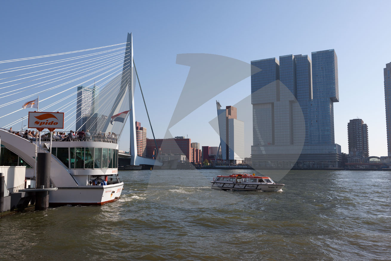 De Rotterdam, Wihelmina-Pier, Erasmus-Brücke, Rotterdam